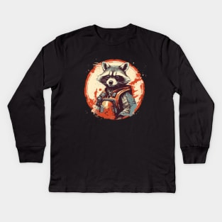 Rocket Raccoon (rough) Kids Long Sleeve T-Shirt